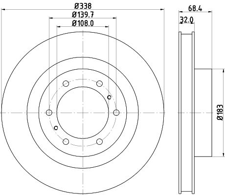 HELLA PAGID Тормозной диск 8DD 355 116-891